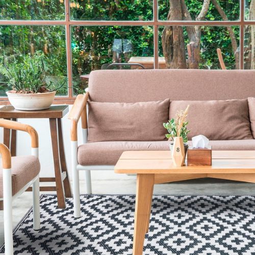 Foto de Alfombra para Exterior 1,2 x 1,8m Gris