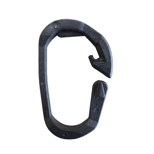 Foto de Broche Oval Negro Mosquetón 1000 Unidades