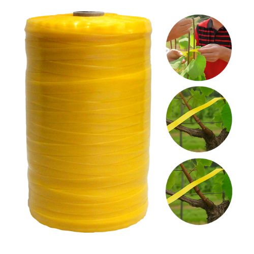 Cinta Amarra Viña Manual Bobina de 2kg aprox 10mm Amarillo 10 Bobinas Marienberg
