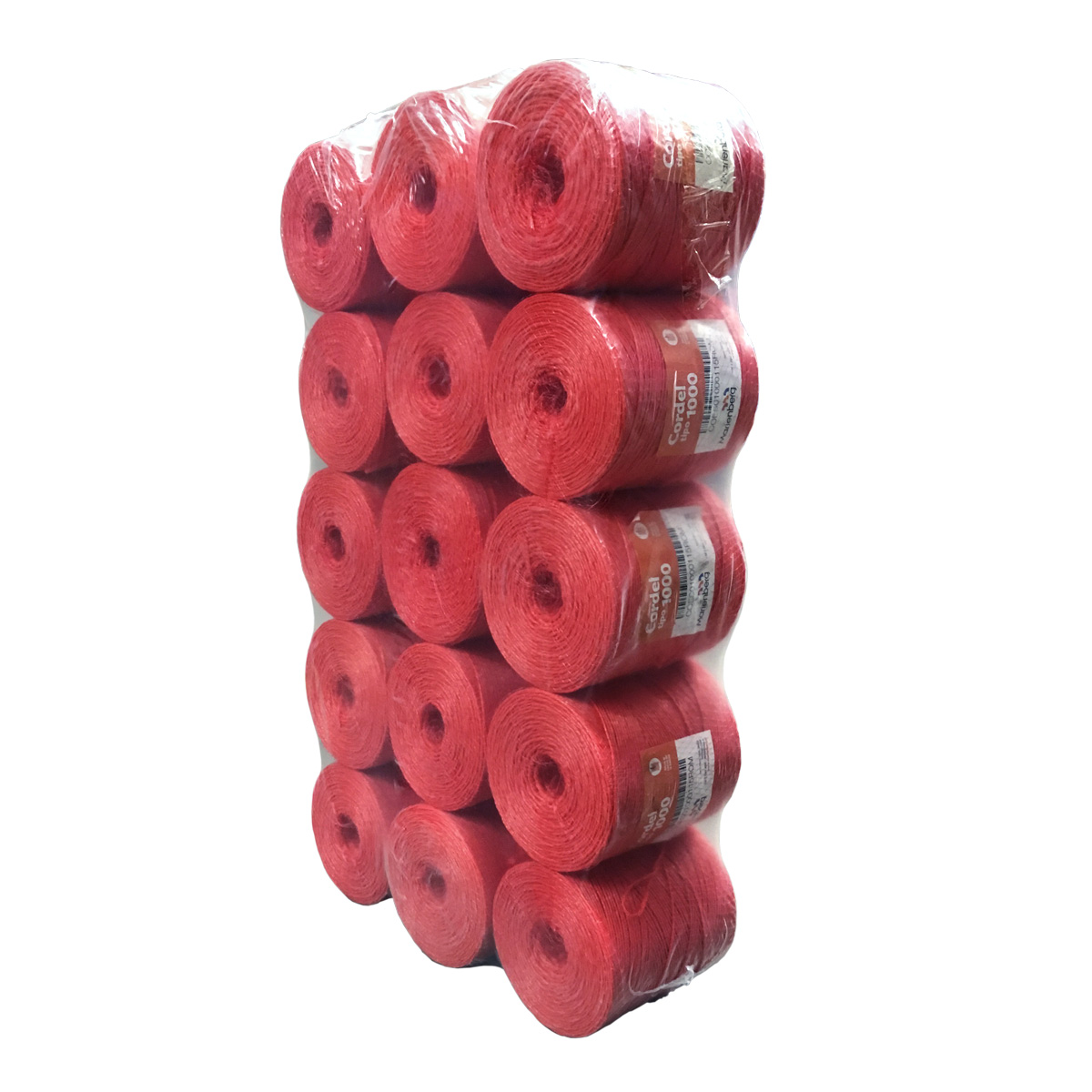 Cordel  Tipo 1000 Bobina de  1kg aprox Rojo 15 unidades Marienberg