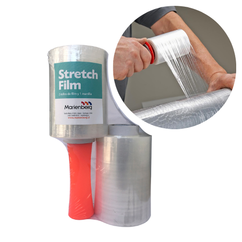 Foto de Film Stretch Mini KIT de  2 Rollo + manilla  300m Transparente 1 Pack