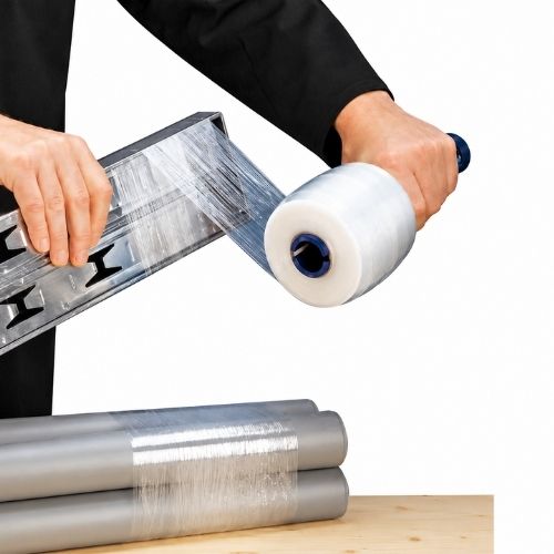 Film Stretch Mini KIT de  2 Rollo + manilla  300m Transparente 1 Pack Marienberg