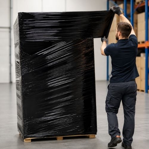 Film Stretch Manual de  1,7kg aprox  500mmx20mic 217m Negro 6 unidades Marienberg