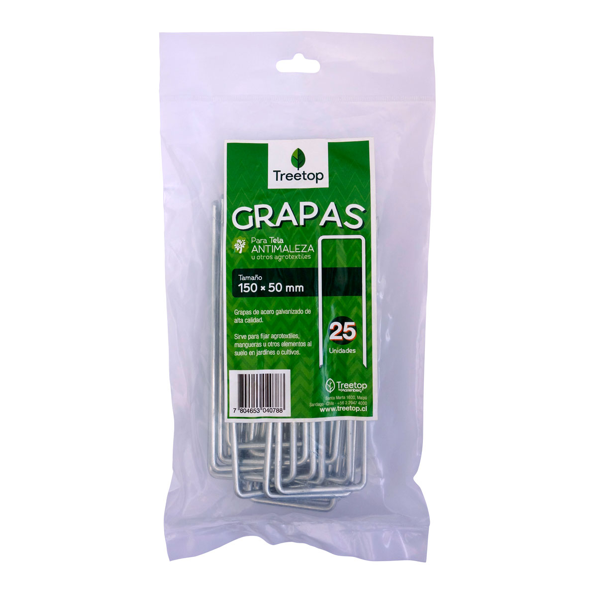 Grapas Galvanizadas Fijación de Tela Agrotextil     100 unidades Marienberg