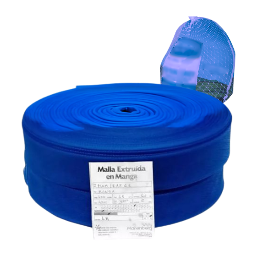 Foto de Malla Manga Tipo Pavo de 50x500m Rombo Medio Azul 2 unidades