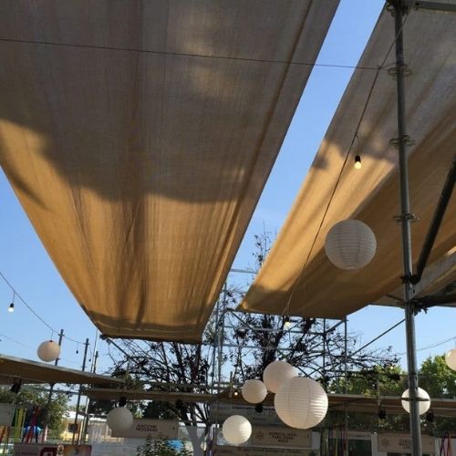 Malla Raschel Sombra Decorativa Premium 2,10x5m Arena 1 rollo TREETOP