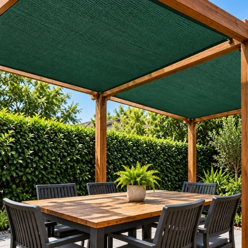 Malla Raschel Sombra Decorativa Premium 2,10x5m Verde Foresta 1 rollo TREETOP