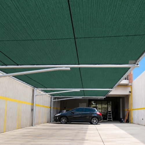 Malla Raschel Sombra Decorativa Premium 2,10x5m Verde Foresta 1 rollo TREETOP