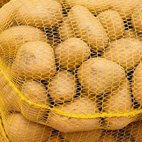 Malla Envase Lisa  para 17kg aprox  Amarillo 1000 unidades Marienberg