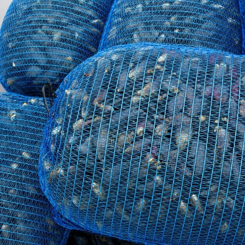 Malla Envase de Tejido Raschel Tipo Marisquera para 20kg aprox  Azul 1000 unidades Marienberg