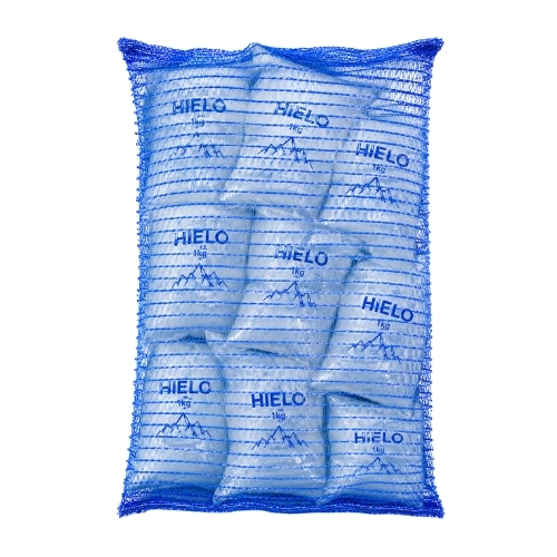 Malla Envase Lisa Tipo Hielo para 30kg aprox  Azul 1000 unidades Marienberg