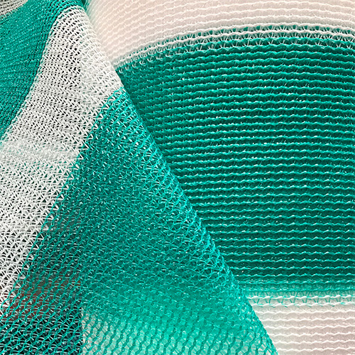 Malla Raschel Sombra Franjeada 80%  4,20x5m Verde/Blanco 1 rollo TREETOP