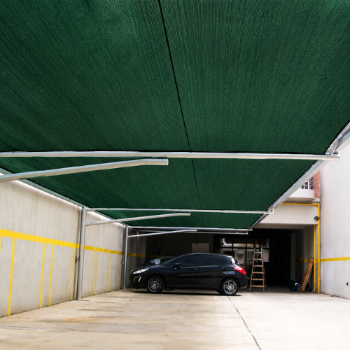 Malla Raschel Sombra Lisa 80%  4,20x50m Verde Foresta 1 rollo Marienberg