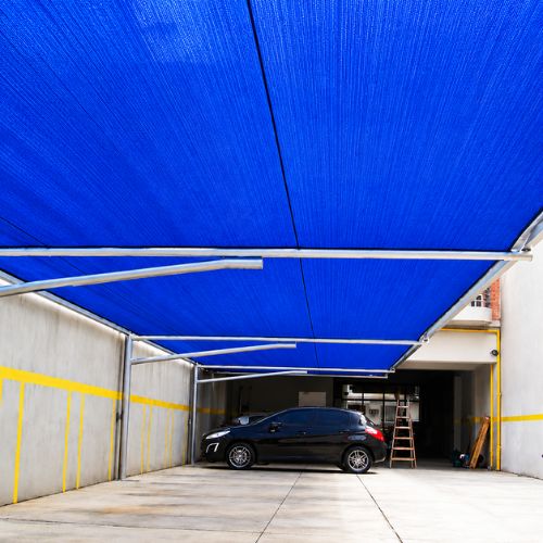 Malla Raschel Sombra Lisa 90%  4,20x100m Azul 1 rollo Marienberg