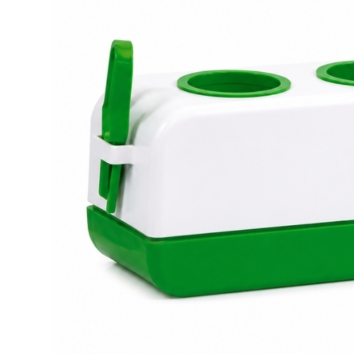 Hierbero para Cultivar Hasta 3 Hierbas u Hortalizas 32x10x10cm Blanco/Verde 1 unidad TREETOP