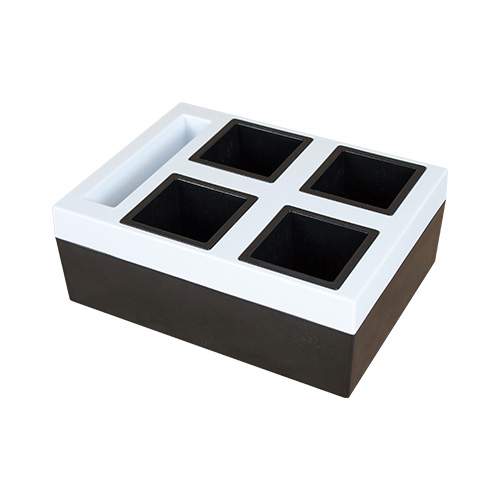 Hierbero para  Cultivar Hasta 4 Hierbasu Hortalizas 27x20x10cm Negro/Blanco 1 unidad TREETOP
