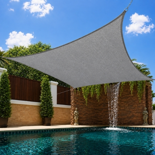 Vela Sombra Rectangular 3x4m Gris 1 unidad TREETOP