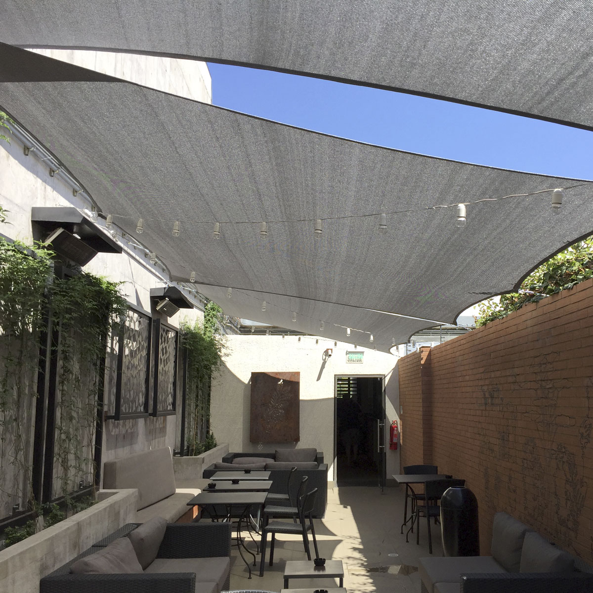 Vela Sombra Triangular 5x5x5m  Gris 1 unidad TREETOP